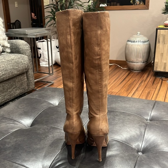 L.A.M.B Leather Panya Boot in Tan Size 7.5 - Picture 6 of 7